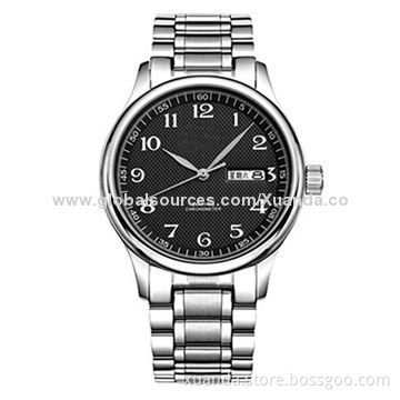 Stainless steel case watch, white dial, stainless steel strap design for man styleNew